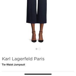 NWT- Karl Lagerfeld Paris Tie Waist Jumpsuit